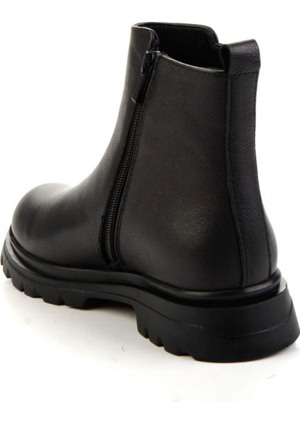 Siyah Hakiki Deri Kadın Bot & Bootie K02645012503 modelleri
