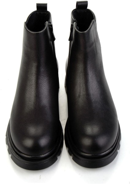 Siyah Hakiki Deri Kadın Bot & Bootie K02645012503 fırsatları