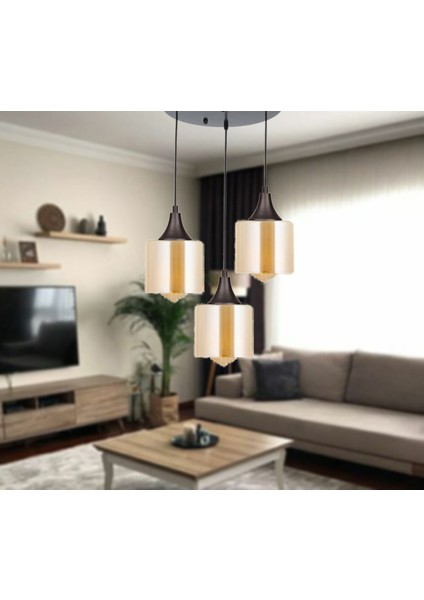 Mat Siyah 3'lü Yuvarlak Avize, Modern ve Şık Aydınlatma Seçeneği fiyatları