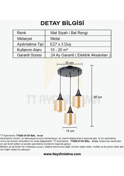 Mat Siyah 3'lü Yuvarlak Avize, Modern ve Şık Aydınlatma Seçeneği fırsatları