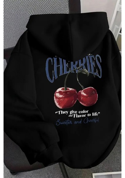 Flavor Cherris Sırt Baskılı Içi Pamuklu Unisex Sweatshirt