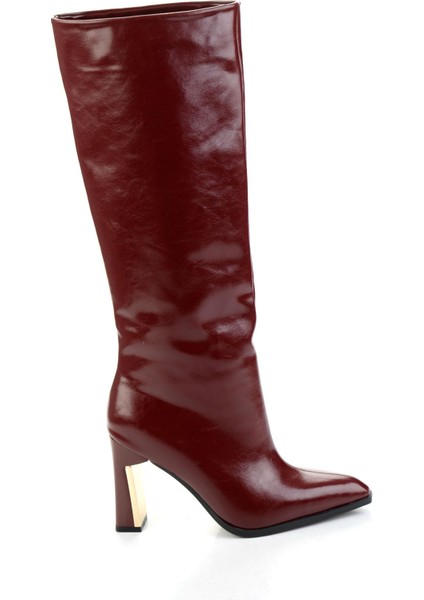 Bordo Kadın Çizme K03565090642