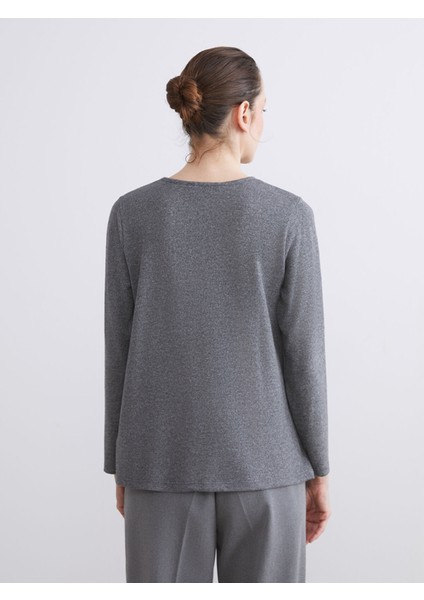 Yeni Sezon Bisiklet Yaka Desenli Kadın Tişört fırsatları