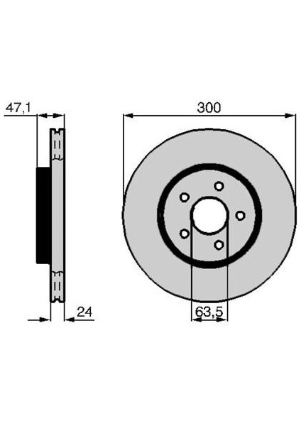 Frendı 13133 - On Fren Dısk Aynası Mondeo Iıı 00 07 Jaguar x Type 01 09 Olcu 300 24 5 Bıjon