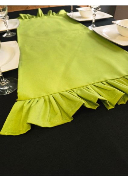 Iki Tarafı Fırfırlı Runner - Sıvı Itici Özlliğe Sahip fırsatları