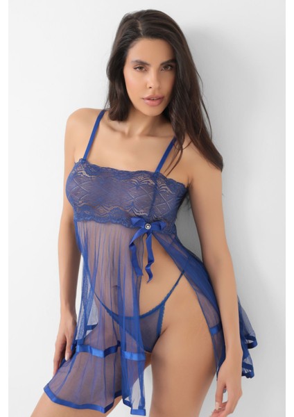 Mavi Şifon Pileli GECELIK-835 fırsatları