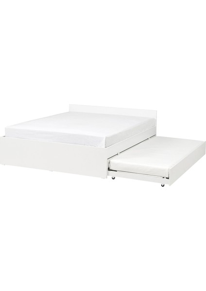 Çift Kişilik Karyola, Beyaz, 160X200 Cm, 1 Alt Karyolalı