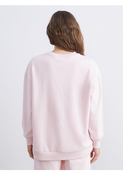 Yeni Sezon Boston Nakışlı Oversize Kadın Kalın Sweatshirt fırsatları