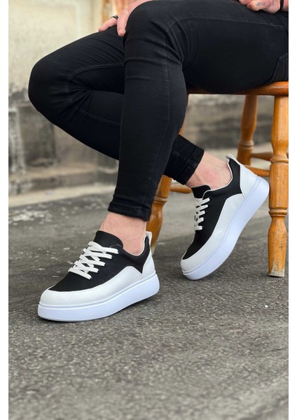 Beyaz Siyah Ortopedik Taban Erkek Casual Ayakkabı modelleri