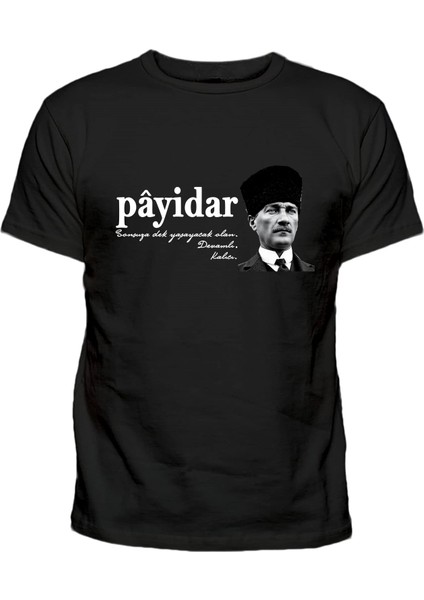 Payidar Baskılı Atatürk Pamuklu Yetişkin T-Shirt