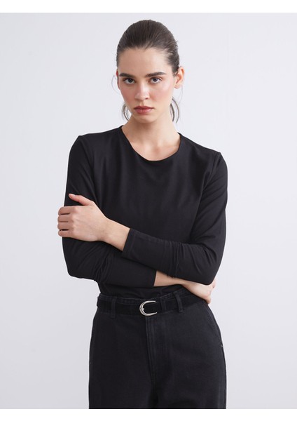 Yeni Sezon Büyük Beden Bisiklet Yaka Kadın Body