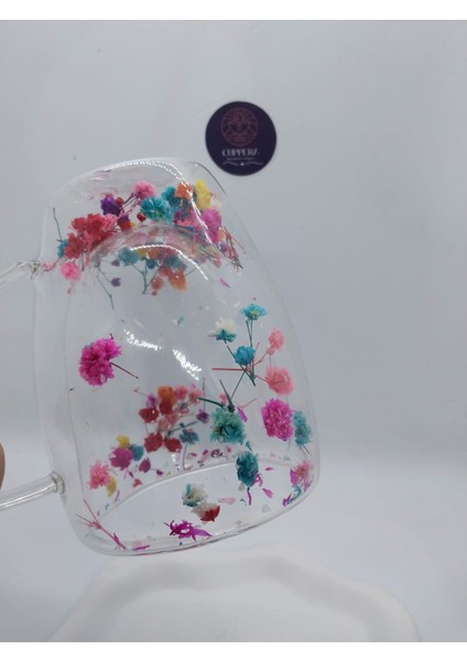 Isıya Dayanıklı Çift Cidarlı Kurutulmuş Canlı Çiçekli Kupa fiyatları