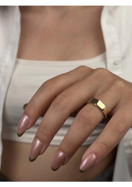 14 Ayar Altın Köşeli Yüzük 968