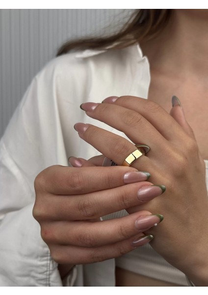 14 Ayar Altın Köşeli Yüzük 968 modelleri