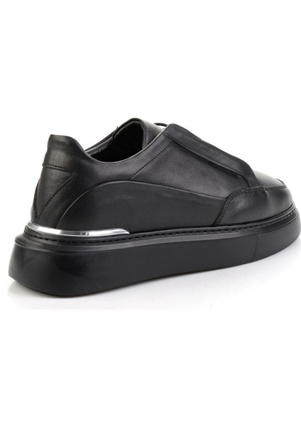 Siyah Hakiki Deri Erkek Sneaker E01082104003 modelleri