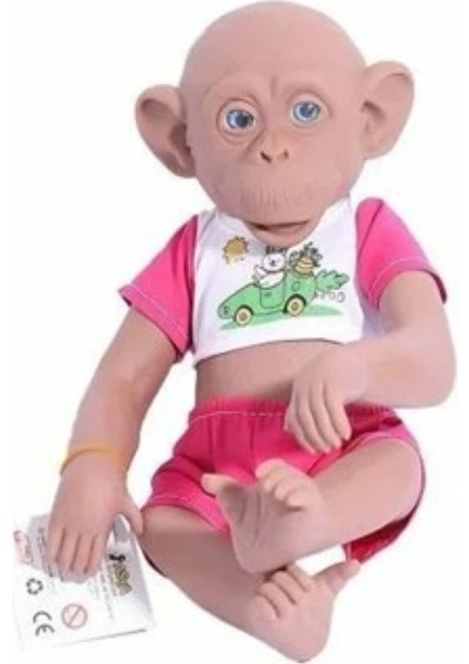 Asya Oyuncak Maymun 35 cm ELF23301-KIRMIZI