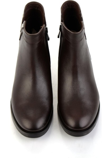 Kahve Hakiki Deri Kadın Bot & Bootie K02645012203 fırsatları