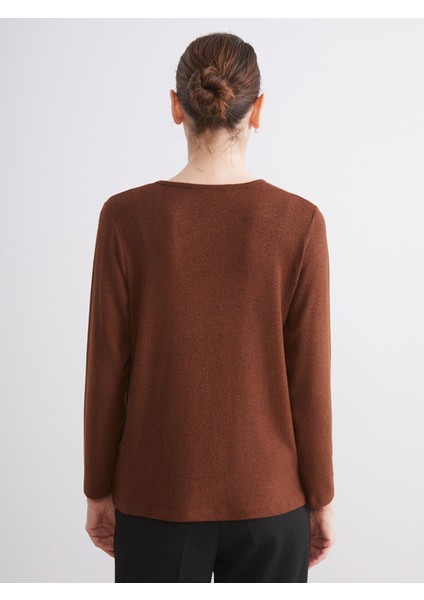 Yeni Sezon Bisiklet Yaka Desenli Kadın Tişört fırsatları