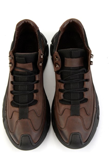 Kahve Hakiki Deri Erkek Casual Ayakkabı E01900240101 fırsatları