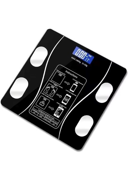 C-W01 Dijital Akıllı Bluetooth Baskül - Siyah - Pil Hediyelidir modelleri