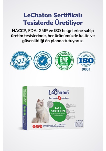 Kediler için Dış Parazit Pire Bit Kene Deri Bakımı Için Bitkisel Ense Deri Damla 5x1 ml fırsatları