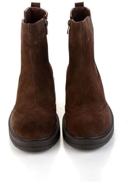 Kahve Hakiki Deri Kadın Bot & Bootie K02717251602 fırsatları