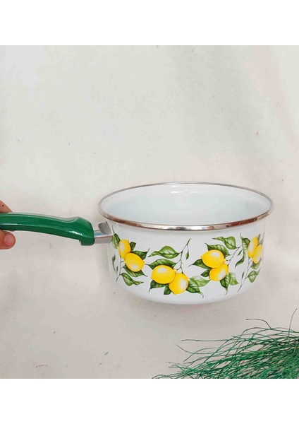 Limon Emaye Tava Sosluk 2 Litre 19 cm Çap Kaserol Yeşil Kulp fiyatları
