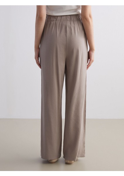 Yeni Sezon Beli Lastikli Geniş Paça Kadın Pantolon fırsatları