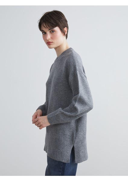 Yeni Sezon Bisiklet Yaka Oversize Kadın Triko Kazak