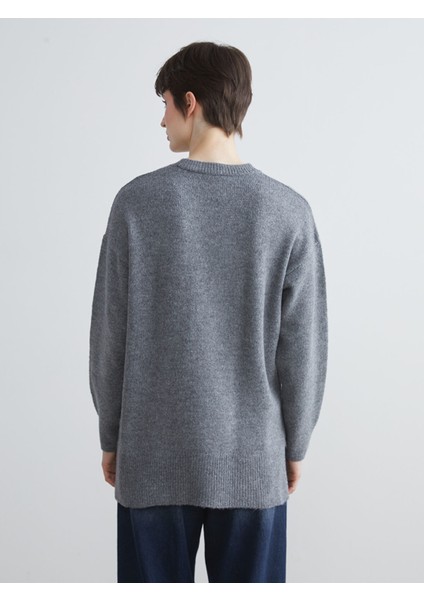 Yeni Sezon Bisiklet Yaka Oversize Kadın Triko Kazak fırsatları