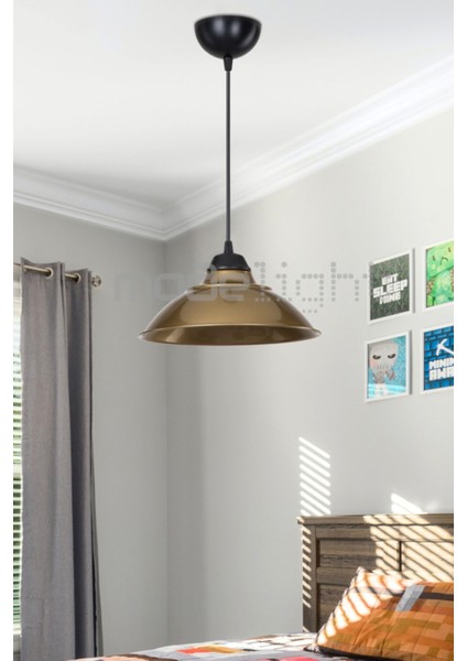 Şık Pembe Metal Sarkıt, Eskitme Tarzında, Modern ve Estetik Aydınlatma Parçası