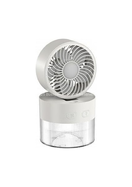 Su Hazneli, Soğuk Buhar Üfleyen Masaüstü Vantilatör, Sessiz Mini Klima Fanı, 3 Kademeli Hız Ayarlı, LED Işıklı, Serinletici Hava Nemlendirici, Kompakt ve Taşınabilir Tasarım