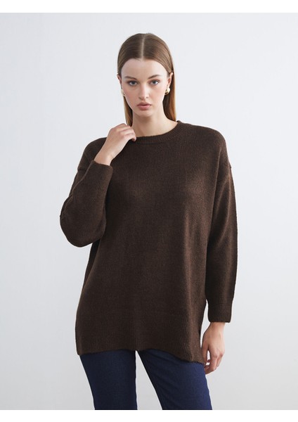 Yeni Sezon Bisiklet Yaka Oversize Kadın Triko Kazak