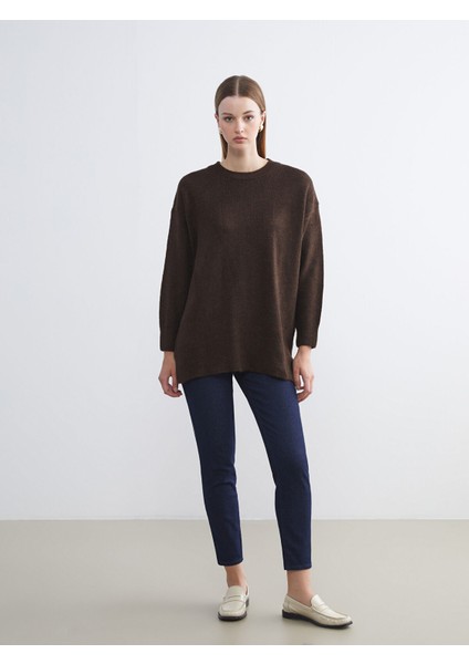 Yeni Sezon Bisiklet Yaka Oversize Kadın Triko Kazak fiyatları