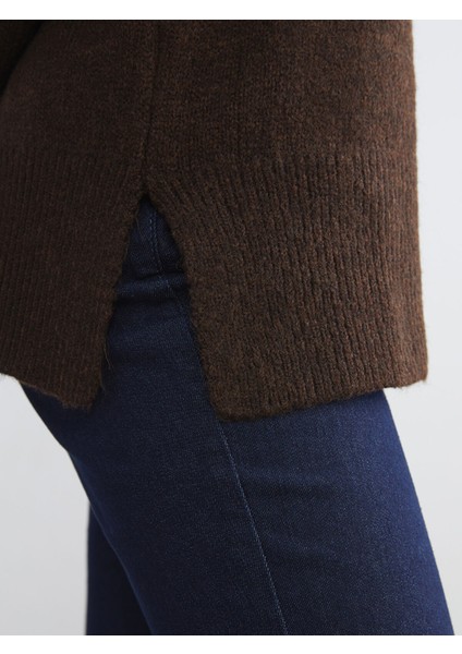 Yeni Sezon Bisiklet Yaka Oversize Kadın Triko Kazak modelleri