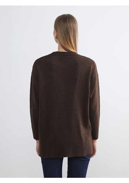 Yeni Sezon Bisiklet Yaka Oversize Kadın Triko Kazak fırsatları