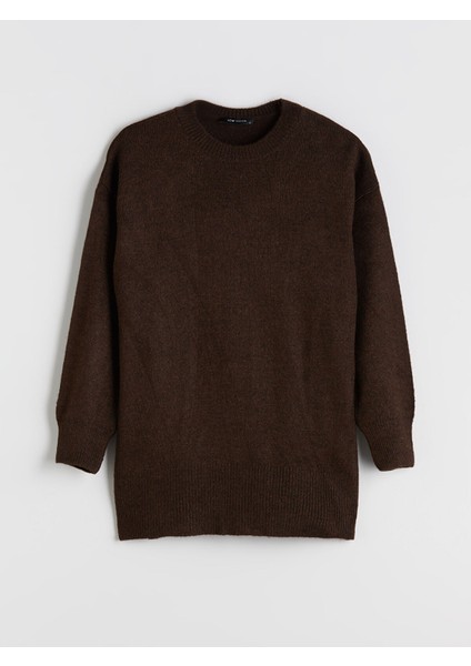 Yeni Sezon Bisiklet Yaka Oversize Kadın Triko Kazak indirimleri