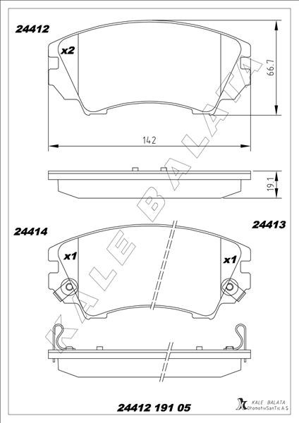 Ön Balata Opel Astra J 12 >14 > Insıgnıa 08 >11 > Zafıra 11 > Saab 9.5 10 >17 Jant GDB1783