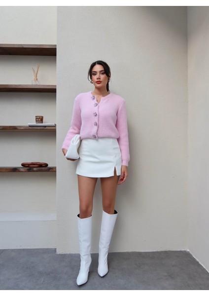 Yırtmaç Detay Mini Şort Etek fiyatları