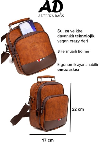 Kahverengi Deri El ve Omuz Çanta, Mekanizmalı Kartlık Seti, Şık ve Kullanışlı Tasarım modelleri