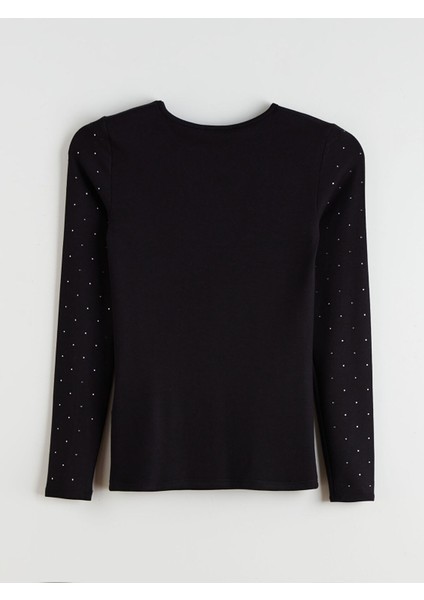 Yeni Sezon Bisiklet Yaka Taşlı Kadın Tişört fiyatları