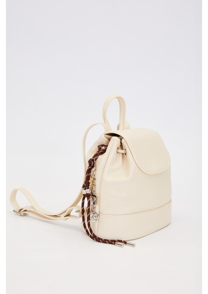 Krem Charm Aksesuar Detaylı Omuz Çantası fiyatları