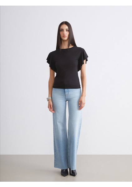 Yeni Sezon Bisiklet Yaka Kadın Tişört