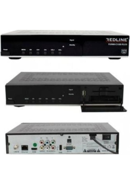 Siyah Redline TS5000 Hd Plus Uydu Alıcısı, Yüksek Performans ve Net Görüntü Sağlar fiyatları