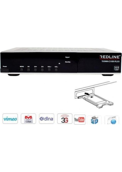 Siyah Redline TS5000 Hd Plus Uydu Alıcısı, Yüksek Performans ve Net Görüntü Sağlar modelleri