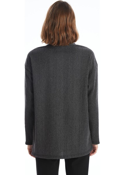 Yeni Sezon Bisiklet Yaka Düz Uzun Kollu Oversize Kadın Bluz fırsatları