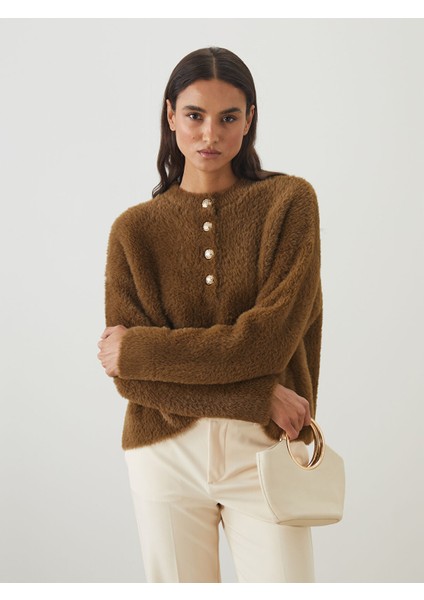 Yeni Sezon Bisiklet Yaka Kadın Triko Kazak