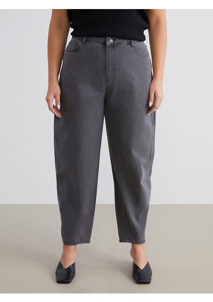 Yeni Sezon Büyük Beden Balloon Fit Kadın Jean Pantolon fiyatları