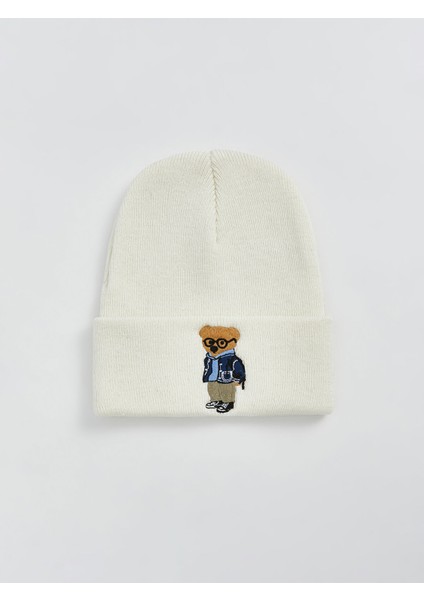 Yeni Sezon Ayı Teddy Nakışlı Kadın Bere