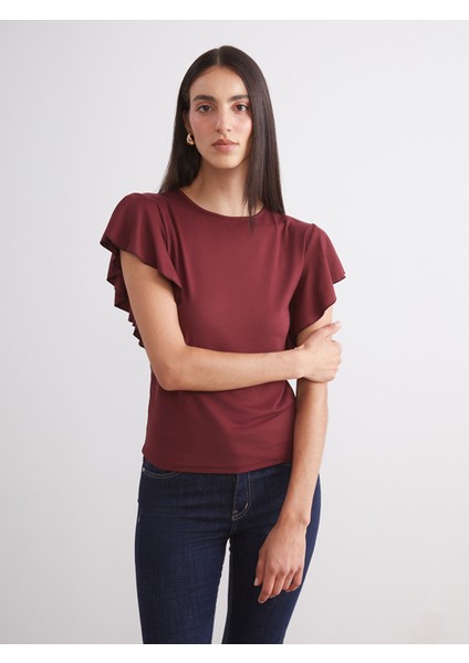 Yeni Sezon Bisiklet Yaka Kadın Tişört